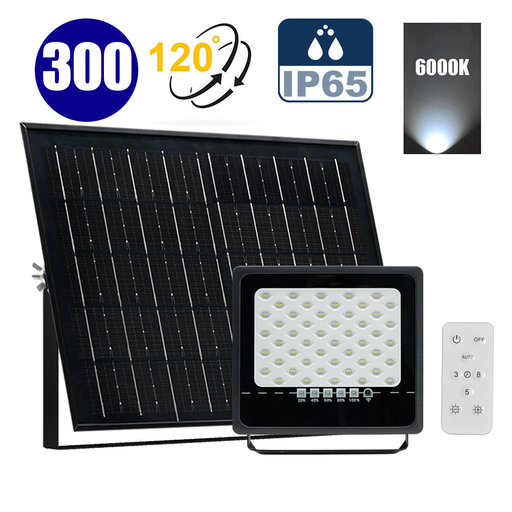 Solar LED Floodlight – SECURITY ULTRA Series - Up to 4000 Lumens - IP65 – MONOCRYSTALLINE Solar Panel - Detection mode without standby (0–100% – 1 minute) - 6500k