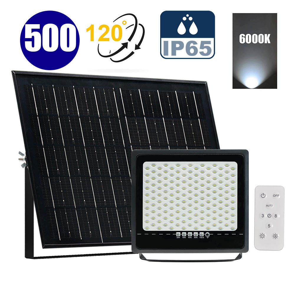 Solar LED Floodlight – SECURITY ULTRA Series - Up to 4000 Lumens - IP65 – MONOCRYSTALLINE Solar Panel - Detection mode without standby (0–100% – 1 minute) - 6500k