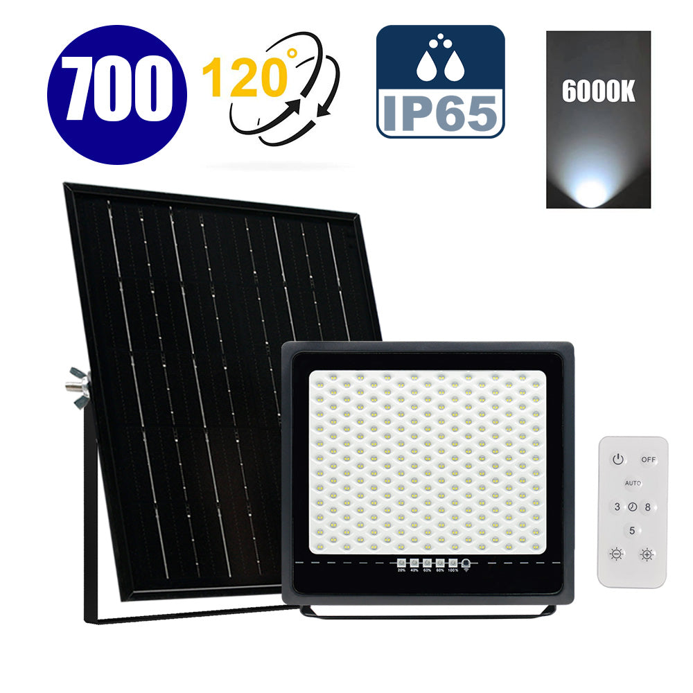 Solar LED Floodlight – SECURITY ULTRA Series - Up to 4000 Lumens - IP65 – MONOCRYSTALLINE Solar Panel - Detection mode without standby (0–100% – 1 minute) - 6500k